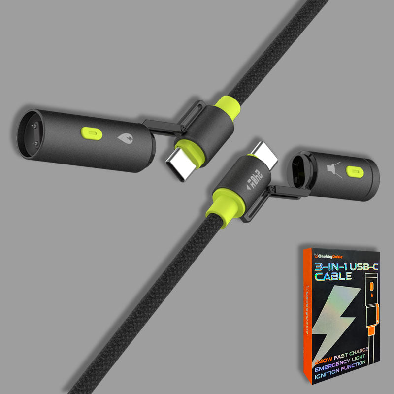 Free ChubbyWild 240W Rugged Charging Cable ¨C Arc Ignite & Emergency Light, Outdoor Power Pro