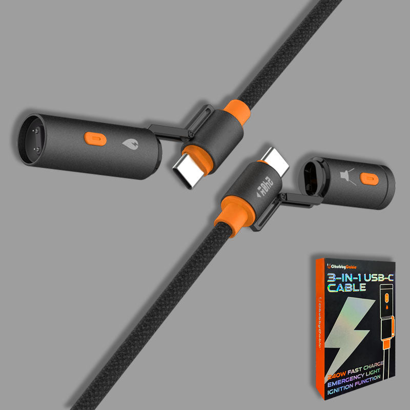 Free ChubbyWild 240W Rugged Charging Cable ¨C Arc Ignite & Emergency Light, Outdoor Power Pro