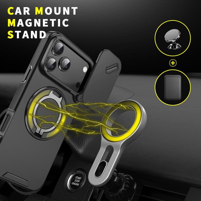 ChubbyArmor 2.0 - Military-Grade Shockproof Magnetic Case with Camera Slide & 360¡ã Kickstand Ring
