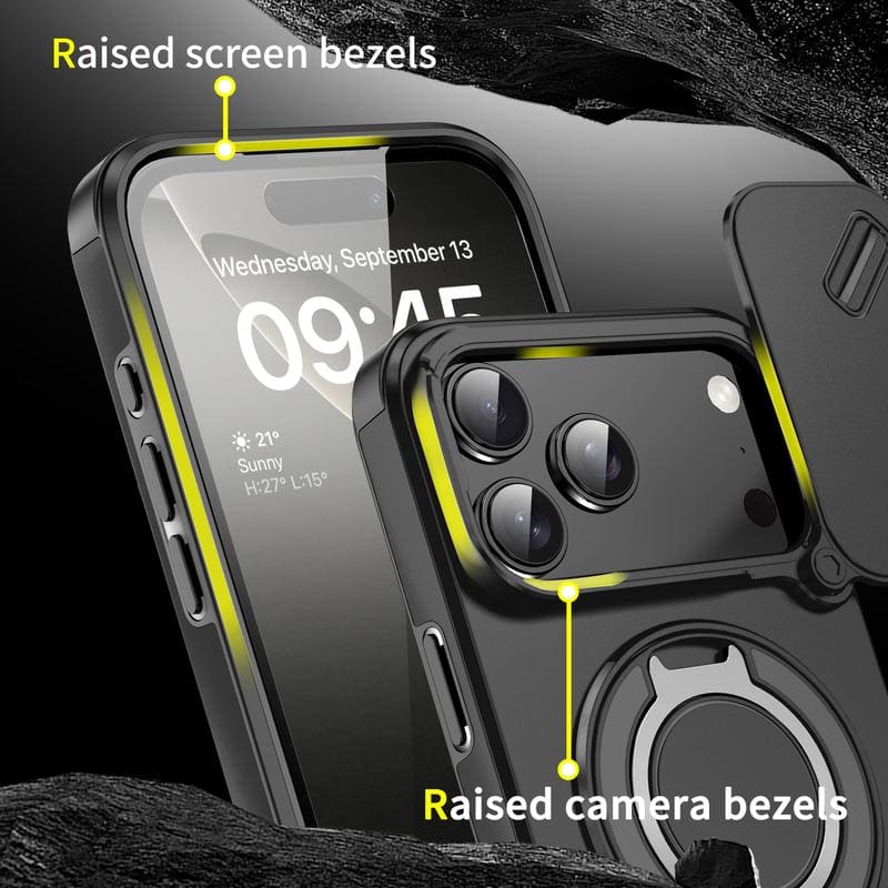 ChubbyArmor 2.0 - Military-Grade Shockproof Magnetic Case with Camera Slide & 360¡ã Kickstand Ring