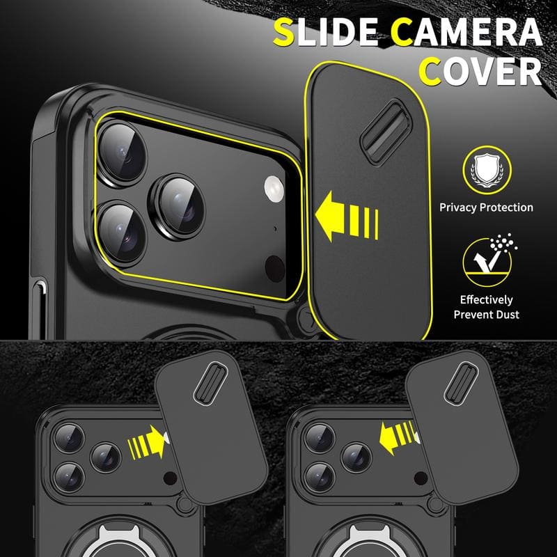 ChubbyArmor 2.0 - Military-Grade Shockproof Magnetic Case with Camera Slide & 360¡ã Kickstand Ring