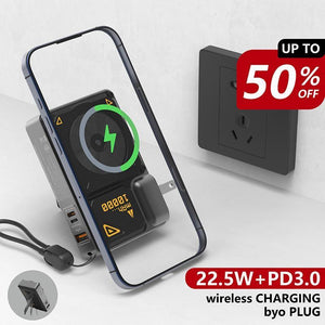 ChubbyPower Magnetic Power Bank ¨C 10,000mAh Power Bank with Wall Plug